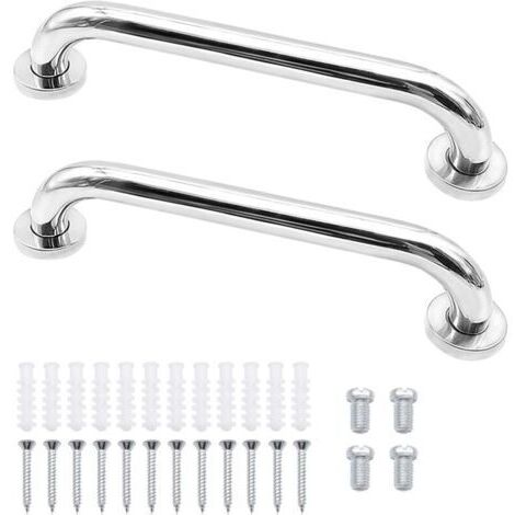 Barre d'Appui en Acier Inox Antidérapant, 2pcs Barre d’appui de Salle de Bain Barres de Sécurité Murale