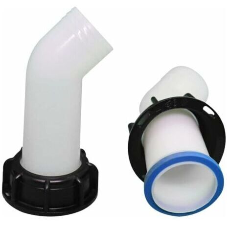 Bec de Vidange avec éCrou, Buse de RéServoir Deau Valve 1000l IBC Rallonge de Cuve, Extension Deau de Pluie Buse d'Extension Buse de Tuyau Adaptateur Universel pour Raccord Robinet Cuve IBC