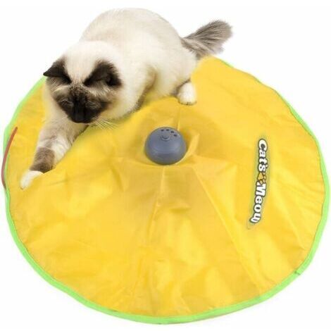 Jouet pour Chats Automatique Jeux Jouet Interactif pour Chaton Rotatif Attraper Souris en Mouvement,DEBUNS