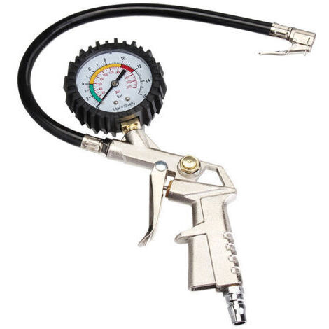 Controleur Pression Pneus Manometre Pression Pneu Jauge de Pression des Pneus Pistolet Gonflage de Pneu Manomètre Testeur de Pression d'air Multifonction 016bar pour Auto/Moto/Vélo (1/5)