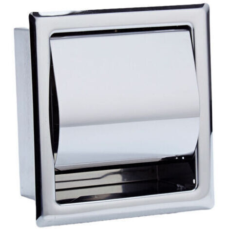 Porte Papier Toilette,porte-rouleau de papier toilette en acier inoxydable chromé imperméable, boîte de papier rouleau de distributeur de tissus dissimulé pour salle de bains, vestiaire