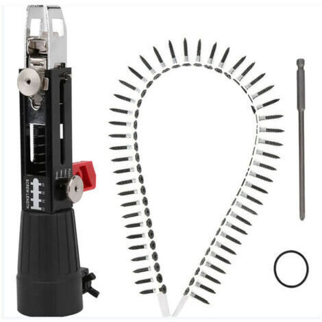 Tournevis Chargeur pour Perceuses, Vis à Plaques de Plâtre, Perceuse à Vis, Adaptateur de Chaîne, Tournevis pour Cloison Sèche, Chaîne Automatique pour Pistolet à Clous, Perceuse