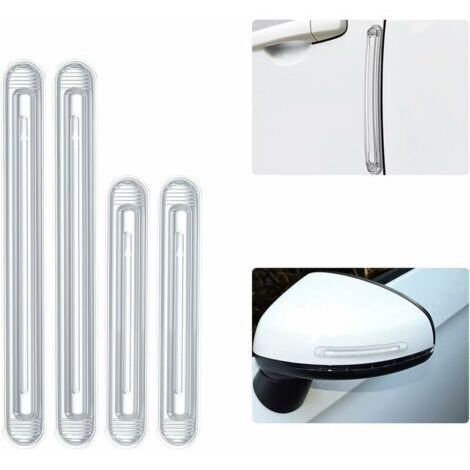 4 Pièces Bande De Protection Anti-Frottement Pare-Chocs(2 longues et 2 courtes), Voiture Bandes Anti Collision, Protecteur De Bord De Portière Voiture, Bande Protection Anti-Collision pour Voiture