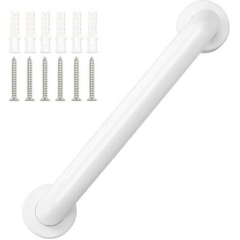 Poignée de douche en acier blanc 30 cm barre d'appui douche personnes âgees