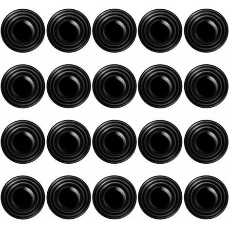 20 pièces paquet de porte amortisseur autocollant en caoutchouc, anti-vibration pads pour porte amortisseur de choc entretoises, pièces de voiture et accessoires pour les collisions de porte (A)