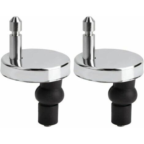 Lot de fixation abattant Macaron wc universels pour abattant de WC-Compatible avec la plupart des sièges de WC standards avec système d'abaissement automatique-Facile à installer