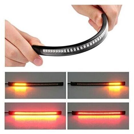 48 LED feu stop pour moto voiture vélo clignotant bande lumineuse avec lumières 12 V, 4 pièces