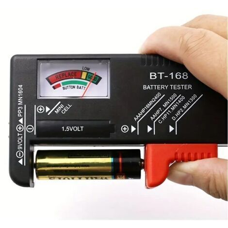 Piles AA/AAA/C/D/9 V/1.5 V, pile bouton universelle, code couleur, indicateur, testeur de tension, vérificateur (1/5)