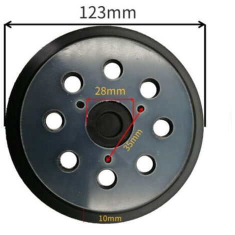 Plateau de Ponçage 125mm Disques de Ponçage à 8 Trous patin Ponceuse