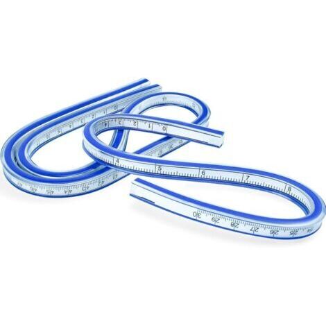 Règle Flexible, （30CM + 60CM） Règle Courbe, Règle de Serpent Créative Double Face pour l'Ecole, Studio, Dessin, Vêtement, Menuiserie