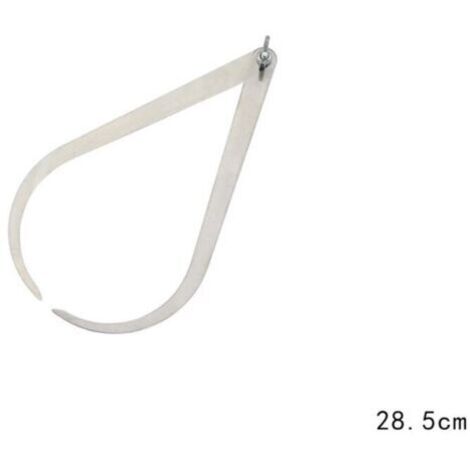 Pied à coulisse Mesure Outil de poterie Jambe coudée Acier inoxydable Pied à coulisse Sculpture Céramique Outil de mesure de poterie28.5cm (1/5)