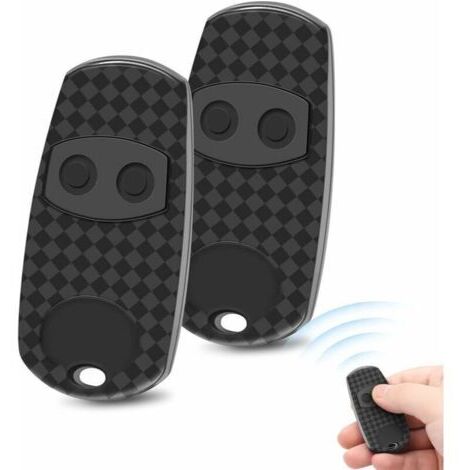 Noir, Lot de 2 Telecommande Portail Compatible avec Top 432EV, 432EE, 432NA, 433,92 MHz Bip Portail Porte De Garage