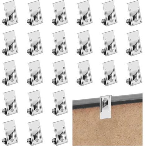 100PCS Clip pour Cadre Photo, Pince Lit Chauffant, Cadre Photo Cintre, Crochets de Fixations pour Cadres pour Cadre Photo