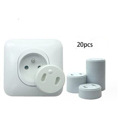 [Pack x20] Cache Prise Bébé Français Amovible [ Sans Clef Ni Adhésif ] - Cache-Prise Bebe - Sécurité Domestique Et Puériculture Pour Protection Prise Courant Électrique