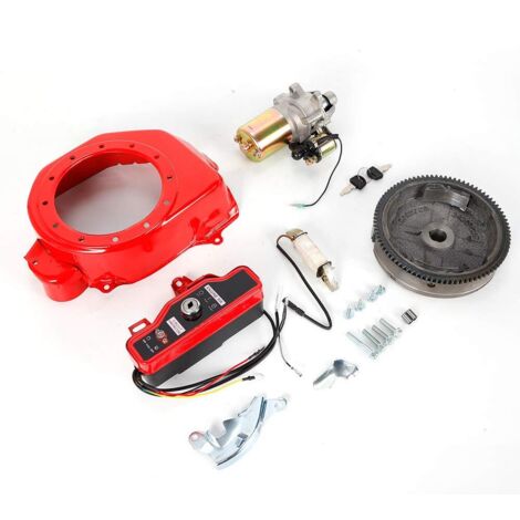 Kit de démarrage électrique pour volant d'inertie - Pour Honda GX160/200 5,5/6,5 CV - Moteurs et générateurs avec boîte de commutation à clé (1/5)