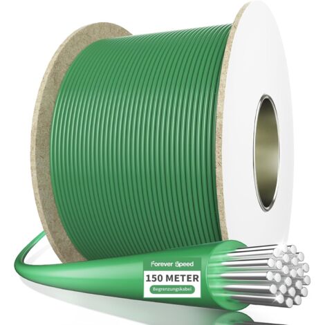 Forever Speed Câble de délimitation universel de 2,7 mm x 150 m pour robot tondeuse, robot à gazon, cuivre étamé de qualité supérieure gainé d'aluminium (1/5)