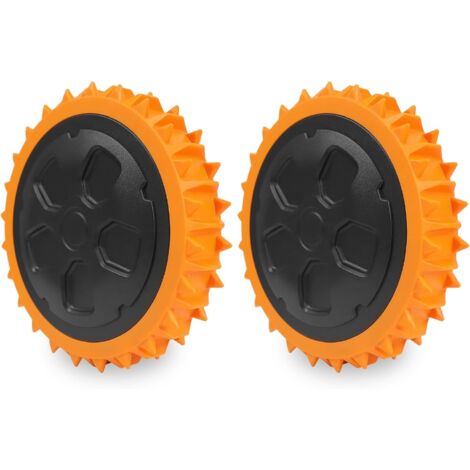 Roues Pour Worx Landroid-Lestées tout-terrain, compatibles pour robots tondeuses WR141E / WR142E / WR143E / WR165E / WR167E