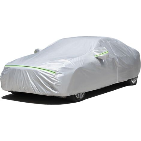 Housse de voiture d'extérieur imperméable – Bâche en PEVA et coton, anti-UV, anti-vent et anti-poussière, avec fermeture éclair, pour berlines jusqu'à 450 cm (1/5)