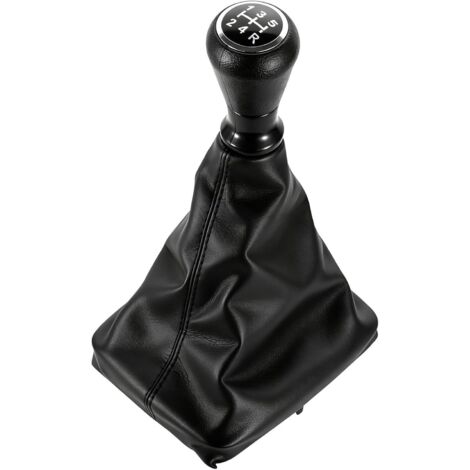 Pommeau de Levier de Vitesses 5 Vitesses pour Peugeot 206 et 406 (Boîte Manuelle) en Cuir Premium avec Soufflet, Kit de Remplacement Ergonomique Spécialement Conçu, Installation Rapide Sans Outil (1/5)