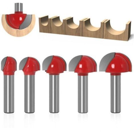 fraises rondes pour bois, queue de 8 mm, fraises de 12/16/19/22/25 mm, fraises FLITI, fraises à rainurer (1/4)