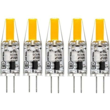 G4 LED 220 V 3 W 2700 K Warm White 160 lm, silicone bulbs replace conventional 30 W halogen lamps, pack of 5 units (1/4)