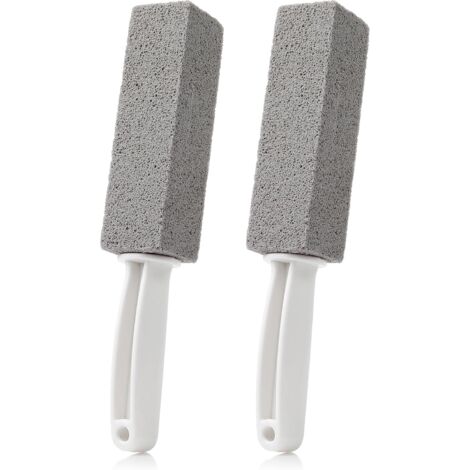 Lot de 2 pierres de nettoyage pour toilettes, poignées respectueuses de l'environnement et naturelles, brosses de nettoyage pour salle de bain, cuisine et plus encore (1/5)