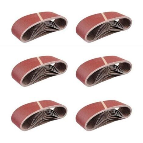 Sanding belt 75 x 533 mm, mixed sanding belts for belt sanders, grits 40/60/80/120/180, 5 pieces (1/3)