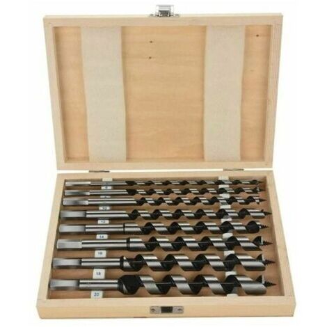 Mèche à bois hélicoïdale HSS – Lot de 8 forets en acier au carbone – Longueur 230mm – Diamètres 6 à 20mm pour perçage précis (1/5)