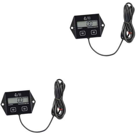Lot de  2  Compteur Numérique De Régime Et Heures Pour Affichage Lcd Batterie Remplaçable Conçu Pour Moteurs à Allumage Mesure Précise Du De Fonctionnement Vitesse (1/5)