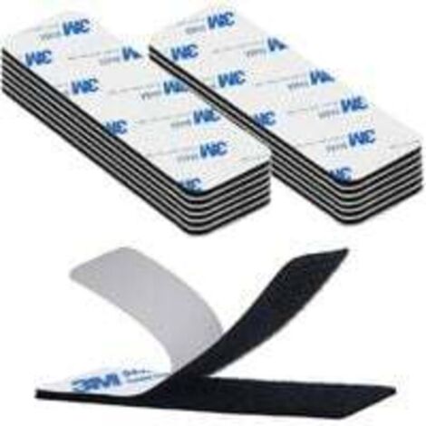 20 pièces Scratch Autocollant Double Face 3 x 10 cm, Bande Agrippantes Adhésives 3M Extra Fort Rectangle Adhésif,Ruban adhésif divers, (1/4)