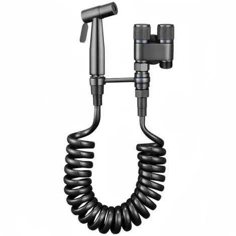 Kit de Douche en Acier Inoxydable 304 – Double Sortie avec Flexible 78 pouces (1/5)
