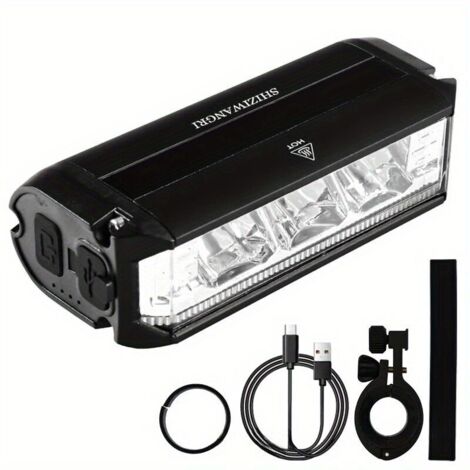 Lampe de Vélo Rechargeable 2000mAh 1800LM – Phare Avant MTB 3 LED en Alliage d’Aluminium pour Cyclisme Extérieur (1/5)