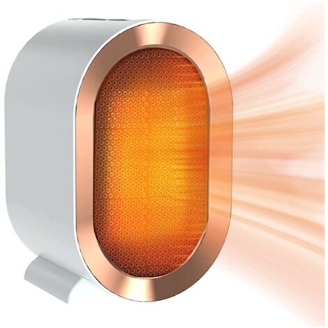 Radiateur électrique soufflant en céramique, radiateur de 1 200 W avec 2 réglages de chaleur et protection contre la surchauffe, chauffage rapide et silencieux avec une faible consommation d'énergie (1/5)