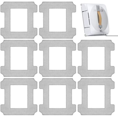 W1 Lot de 8 chiffons de nettoyage lavables en microfibre W1 Pro Kit d'accessoires pour robot aspirateur de fenêtre Ecovacs Winbot W1 W1 Pro Series (1/4)
