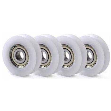 10 Pcs U Nylon En Plastique Intgr 608 Roulements Billes De Gorge 6 30 10Mm Poulie De Guidage (1/4)