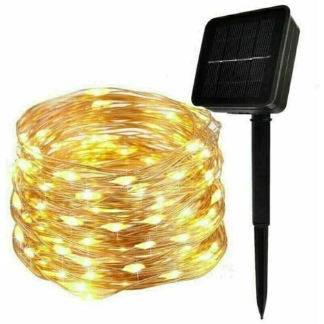 Guirlande Lumineuse Solaire, 30M 300 Led Exterieur Étanche Lampe Solaire (Blanc Chaud) (1/4)