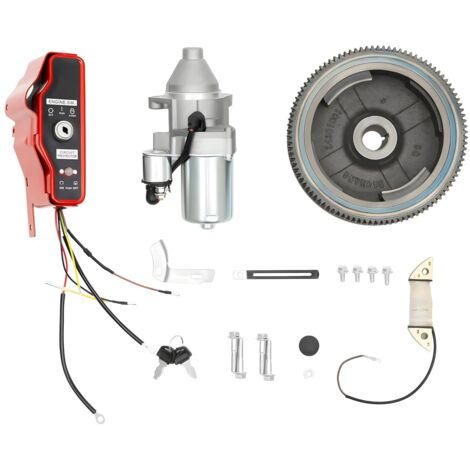 Kit de conversion de démarrage électrique compatible avec Honda GX340 11HP GX390 13HP moteur, démarreur moteur, volant d'inertie à clé (1/5)