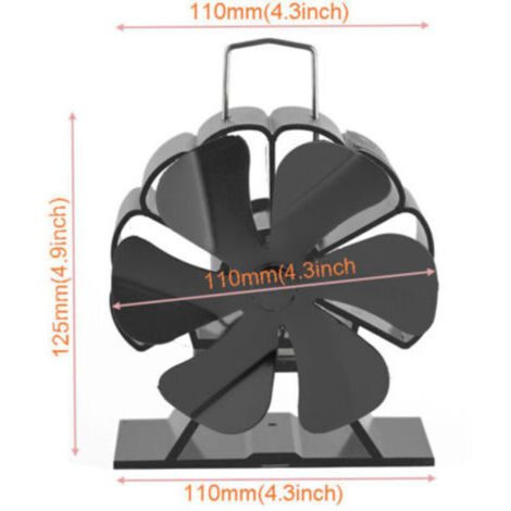 Ventilateur de poêle 6 Lames Ventilateur de poêle à bois silencieux à chaleur pour poêle à bois/cheminée/poêle à bois (1/3)