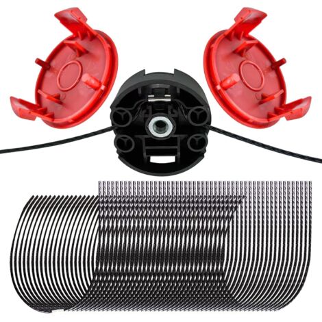F016800431 Fil de débroussailleuse 37 cm x 3,5 mm pour débroussailleuse AFS 23-37, tête de débroussailleuse F016F04839, Couvercle de Bobine F016F04841 (50 pièces + 2 + 1) (1/4)