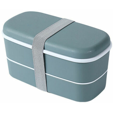 Lunch Box Grande Capacité Pour Adultes - Bento - Etanche Sans BPA - Boite Repas Compartiment Double avec Couverts & Séparateurs - Micro-Ondes & Lave-vaisselle - Travail/école (1/4)