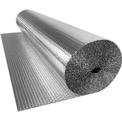 Film Isolant Film Thermique 1m x 10m Toiture Double film à bulles en aluminium Laine isolante Film de protection (1/4)