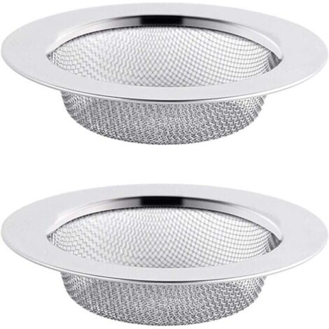 Lot de 2 crépines d'évier en acier inoxydable, crépine de vidange de 7,7 cm, crépine d'évier, crépine d'évier de cuisine (1/4)