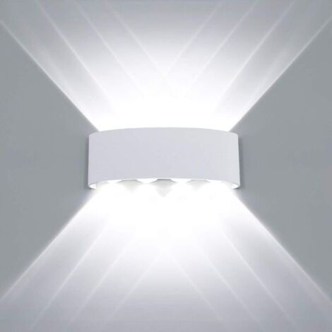 Plafonnier LED étanche 8W Aluminium noir IP65 pour intérieur et extérieur Lumière uniforme Montage mural caché (1/4)