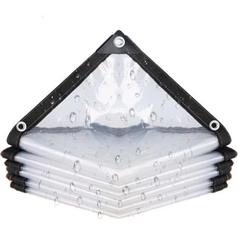 1X2M Bâche Étanche Transparente Avec Œillets, Bâche Imperméable Pour Poulailler, Bache Transparentes Exterieur Plastique, Bâches De Protection Résistante À La Poussière Et À La Pluie (1/4)