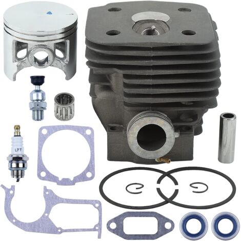 Kit de Piston de Cylindre 58mm adapté pour Husqvarna 395 395XP 395EPA tronçonneuses Remplacer 503 99 39 71 avec Joint d'étanchéité à l'huile Piston roulement à Aiguilles Bougie d'allumage (1/5)