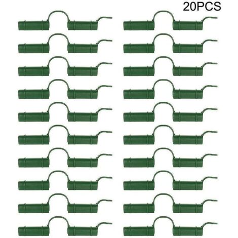Lot de 20 clips de fixation pour serre - Pour tube de serre - Outil fixe - Pour bâche de jardin - Protection solaire. 1.1cm (1/4)