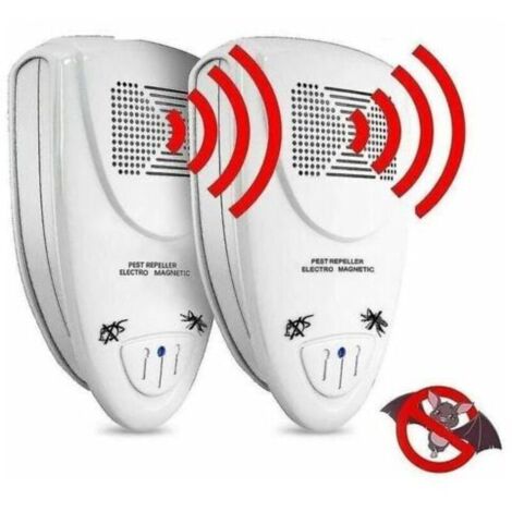 Lot de 2 répulsifs à ultrasons pour chauves-souris – Débarrassez-vous des chauves-souris en 72 heures EU PLUG (1/3)