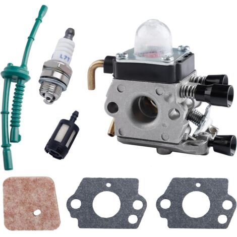 Kit de Carburateur pour Stihl FS38 FS45 FS46 FS55 FS74 FS75 FS80 FS85 HL45 HL75 HS70 HS74 KM55 KM55R Tondeuse à Gazon Carburateur avec Kit de Conduite de Carburant Filtre à Air Remplacement (1/5)