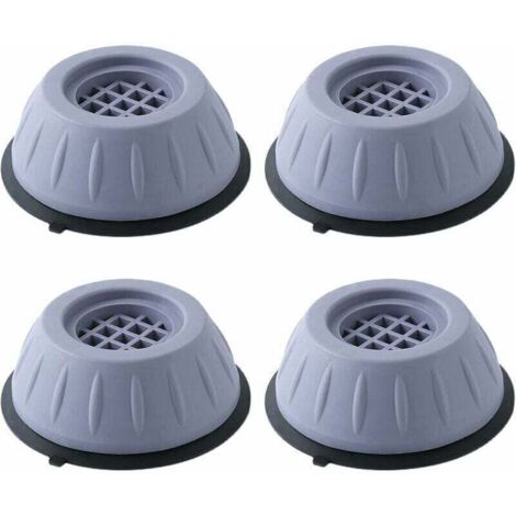 4Pcs Patins Anti Vibration Lave Linge Tapis Anti Vibration Machine a Laver Caoutchouc Antidérapant Pied à Suppression des Chocs et du Bruit, Antidérapant pour Lave-Linge Réfrigérateur, Surélevé 3cm (1/4)
