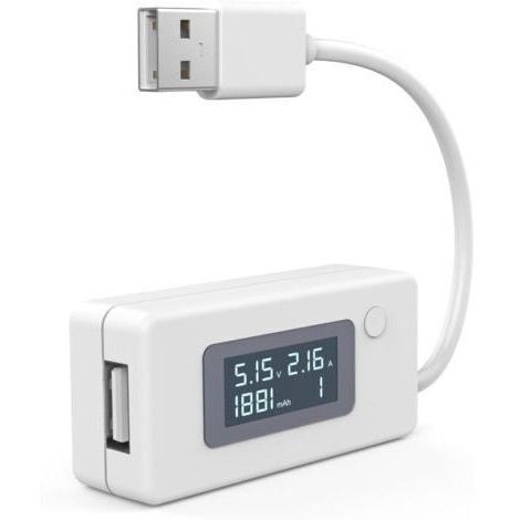 Multimètre, ohmmètre et ampèremètre multimètre USB, voltmètre, ampèremètre et capacimètre testeur USB de tension, courant et capacité (1/5)